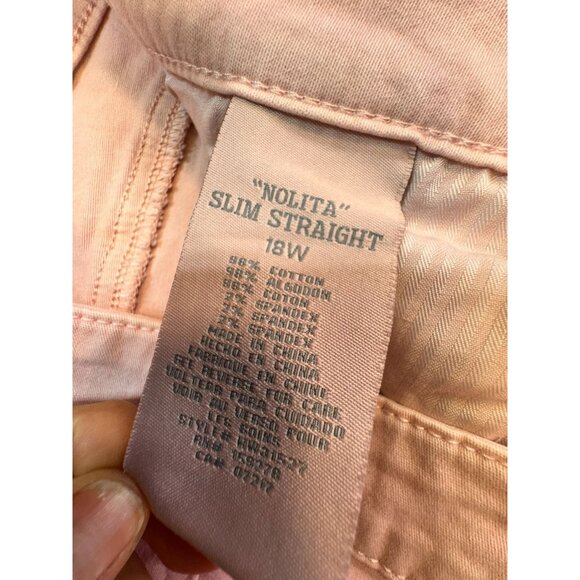 Hydraulic Womens Nolita Slim Straight Crop Jeans 18W Cotton/Spandex Pink - Picture 5 of 12